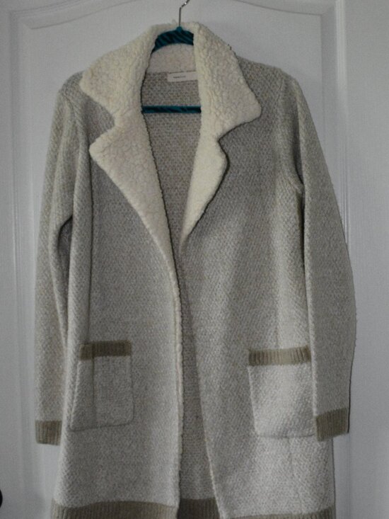 Sleeping On Snow Sweaters - Sleeping on Snow Sherpa Lined Knit Sweater Coat from Anthropologie Women's Small